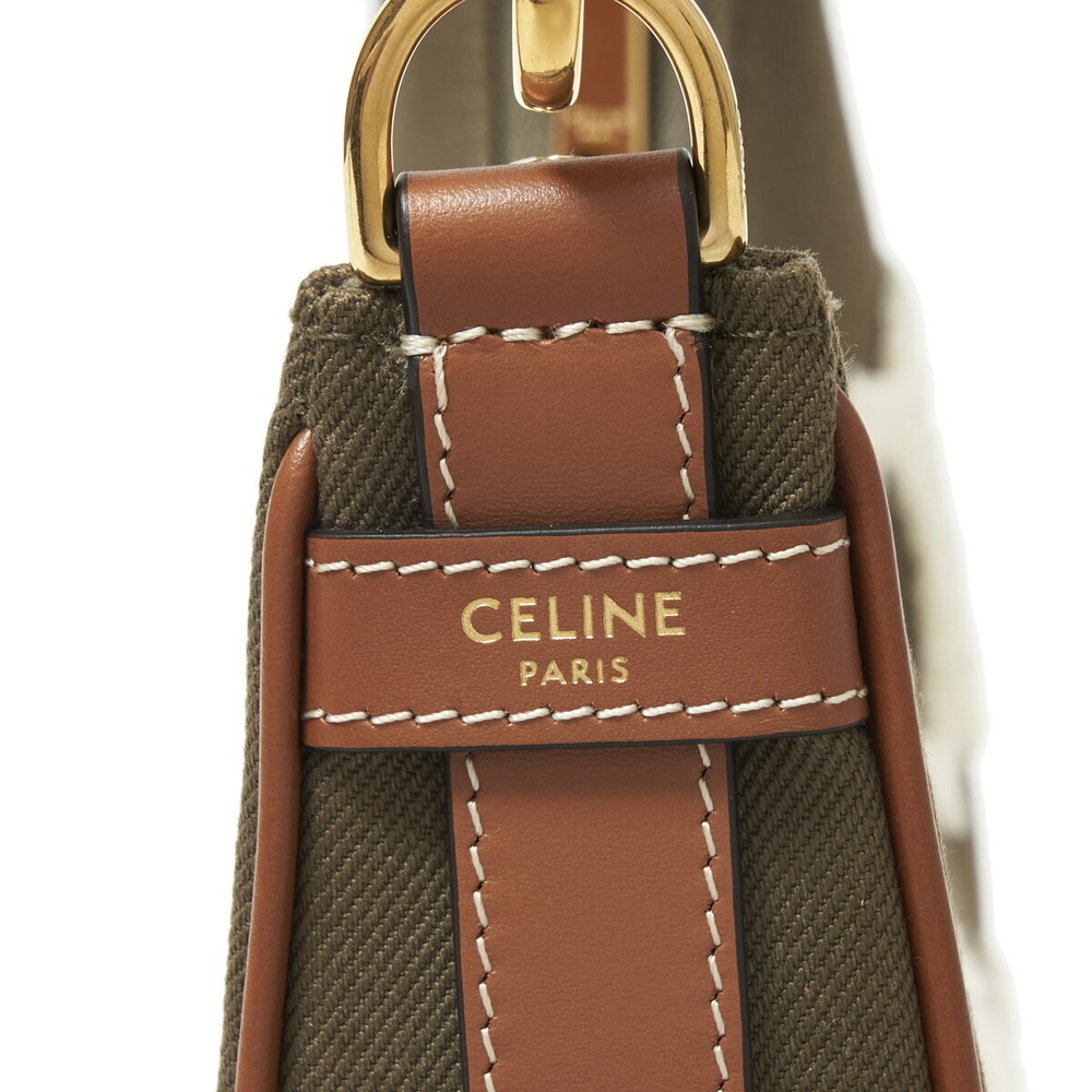 Celine Ava Shoulder Bag Green Leather - Picture 8 of 8